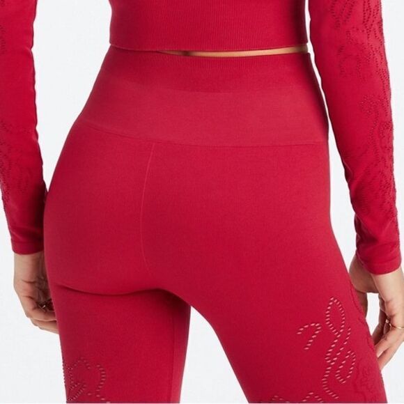 Fabletics Flora seamless deep red leggings C34 - Picture 5 of 9